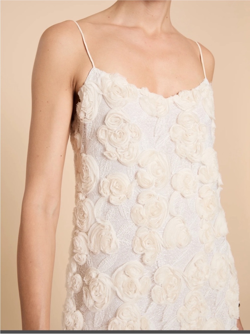 NWT o.p.t. Ondine Rosette Textured Drop Waist Chiffon Dress Size Medium - Picture 6 of 11